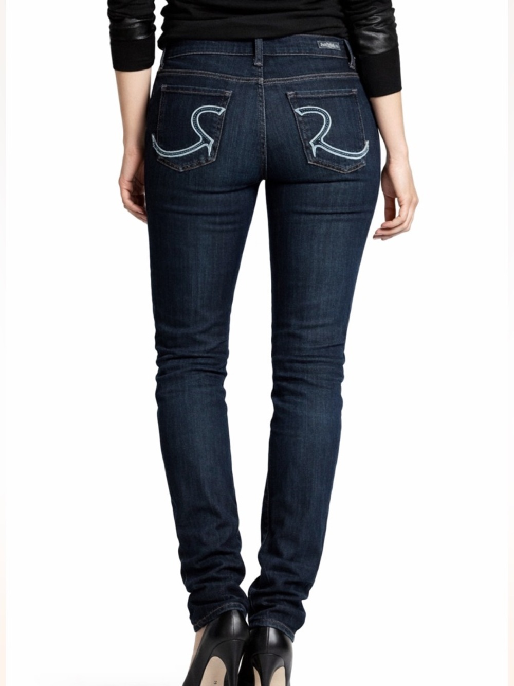 Rock & Republic Berlin Skinny Jeans 29 Dark Wash Mid Rise 33x34
S
